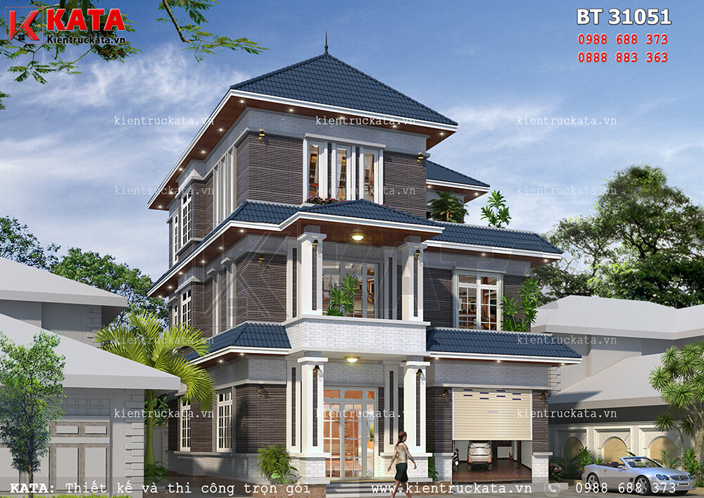 Biệt thự đẹp 3 tầng hiện đại tại Thái Nguyên – Mã số: BT 31051