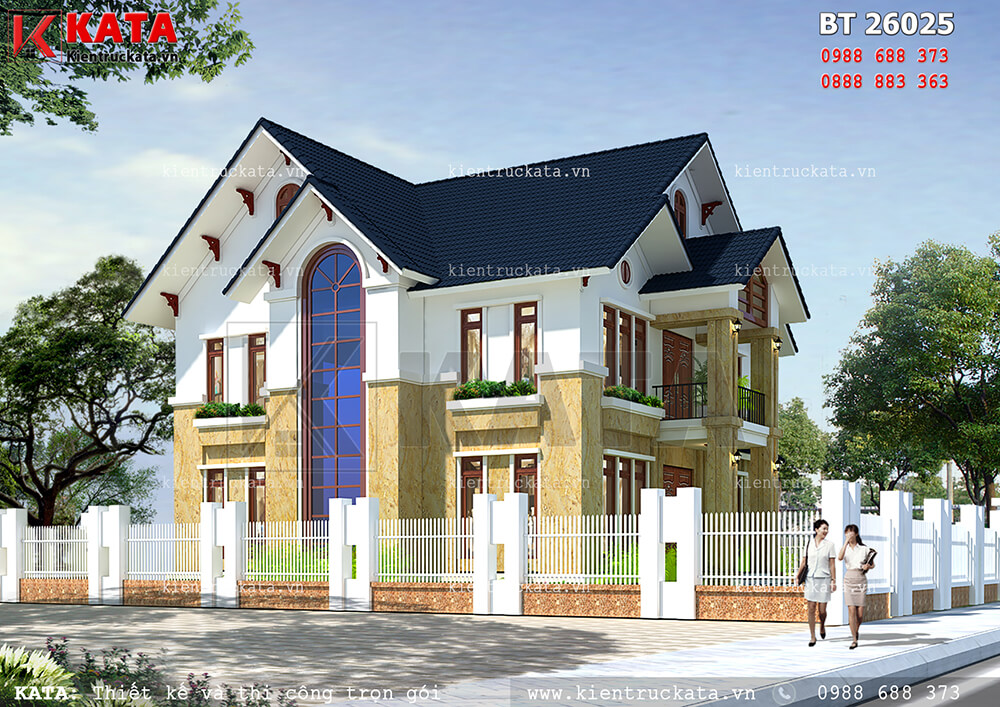 Thiết kế biệt thự đẹp 2 tầng tại Quảng Ninh - Mã số: BT 26025