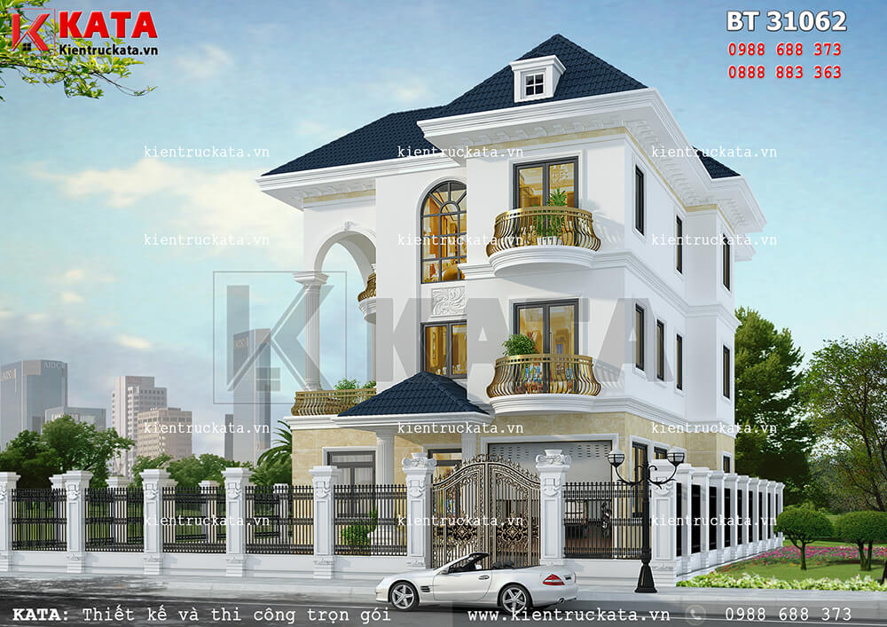 Bản vẽ biệt thự 3 tầng hiện đại tại Quảng Ninh - Mã số: BT 31062
