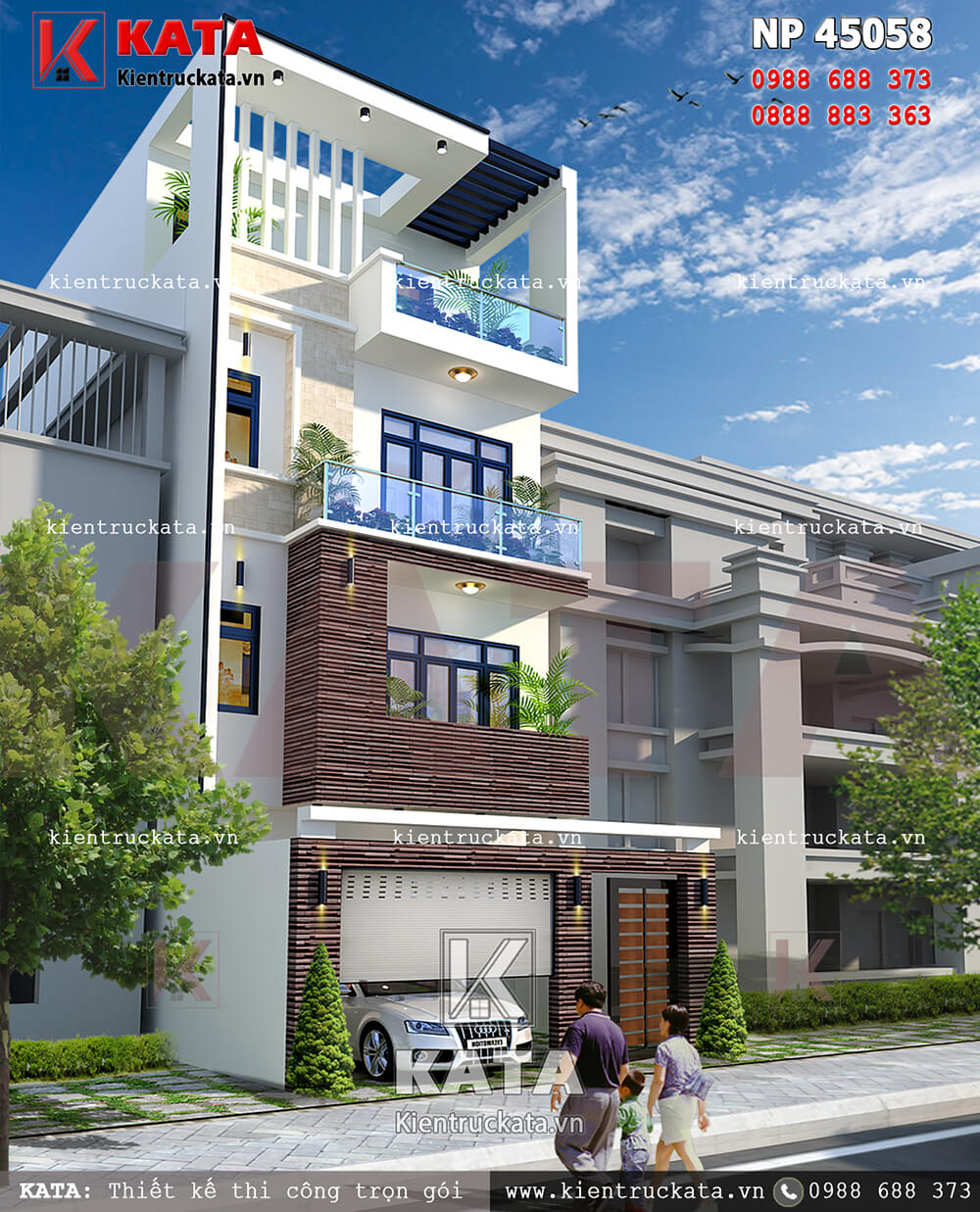 Hình ảnh:Mẫu thiết kế nhà phố 4 tầng đep hiện đại tại Ninh Bình