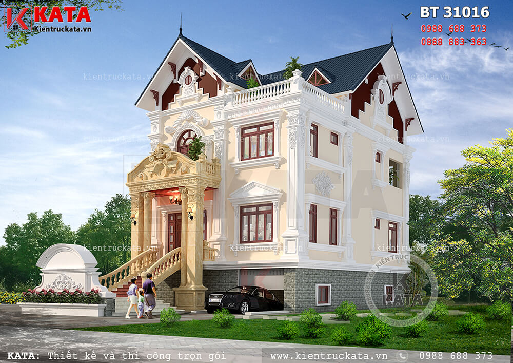Thiết kế nhà 3 tầng tại Nam Định – Mã số: BT 31016