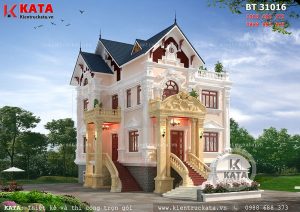 Thiết kế biệt thự 3 tầng tân cổ điển tại Nam Định – Mã số: BT 31016