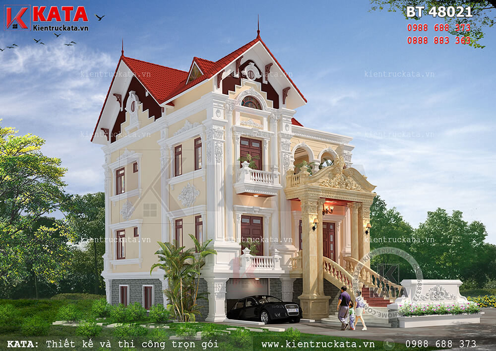 Một góc nhìn của mẫu thiết kế biệt thự 3 tầng tân cổ điển tại Nam Định