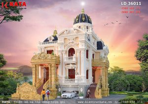 Thiết kế biệt thự 3 tầng kiểu lâu đài đẹp ấn tượng tại Sơn La – LD 36011