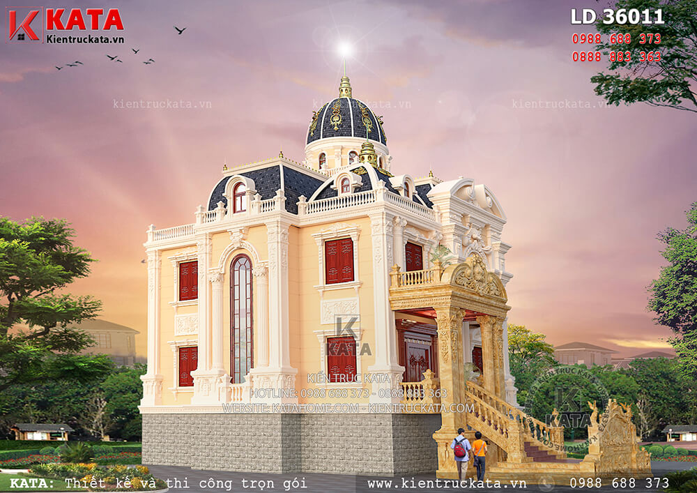 Công trình thi công lâu đài dinh thự 3 tầng tân cổ điển tại Sơn La