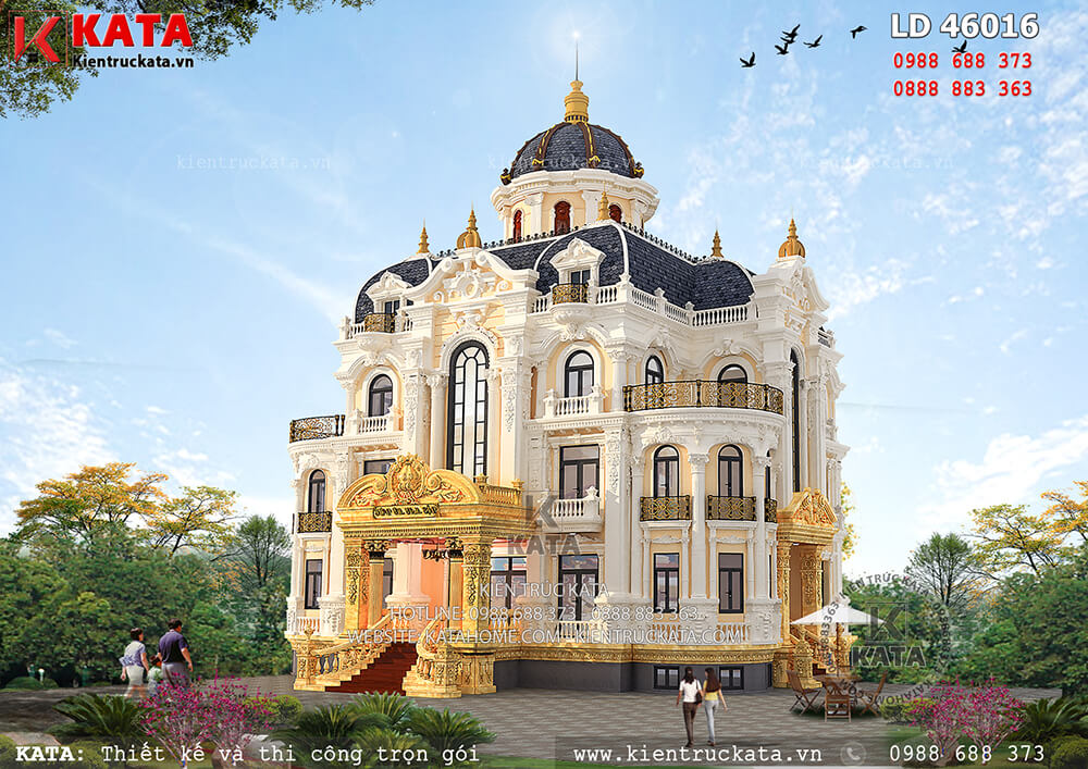  Biệt thự lâu đài 3 tầng kiến trúc Pháp sang trọng và đẳng cấp tại Hà Nội