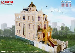 Một góc view của mẫu thiết kế biệt thự kiểu lâu đài 3 tầng tại Thanh Hóa