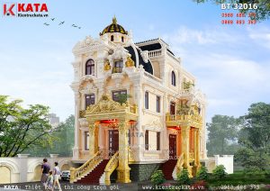 Thiết kế biệt thự 3 tầng kiểu lâu đài sang trọng tại Thanh Hóa – BT 32016