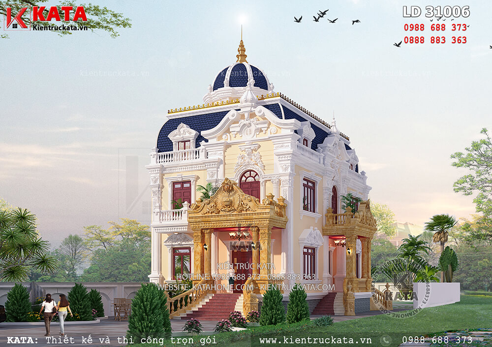 Biệt thự lâu đài 2 tầng cổ điển đẹp tại Hà Nội – Mã số: LD 31006
