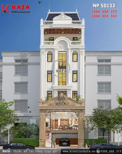 Mặt tiền của mẫu thiết kế khách sạn 2 sao tân cổ điển tại Nha Trang