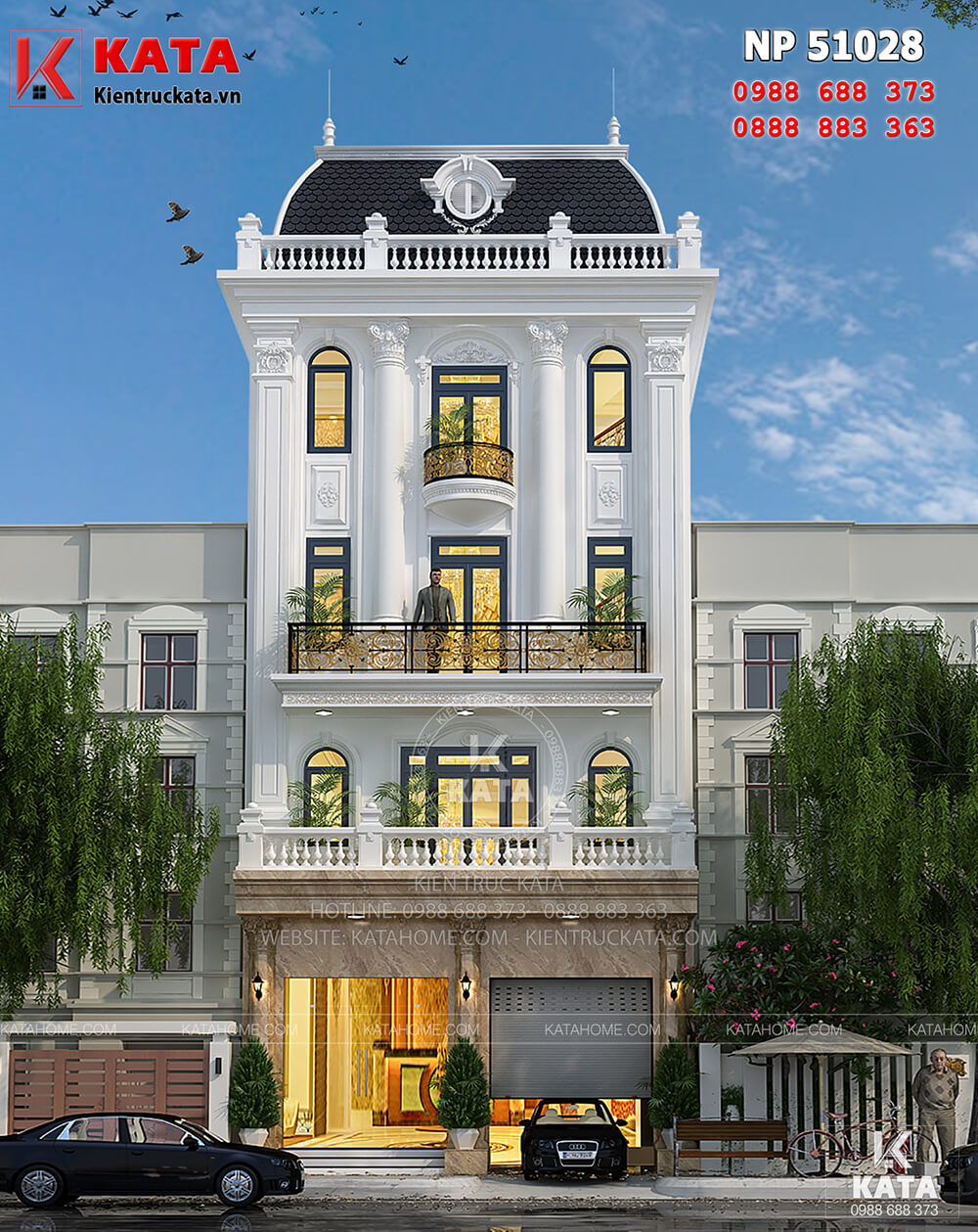 Mẫu thiết kế khách sạn nhà phố tại Hà Nội - Mã số: NP 51028