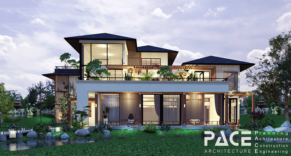 Mẫu thiết kế nhà villa 2 tầng tại Hà Nội - Mã số: BT 26012