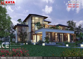 Thiết kế nhà villa 2 tầng tại Hà Nội – Mã số: BT 26012
