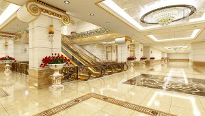 Một góc không gian nội thất của mẫu khách sạn tân cổ điển 5sao đẹp tại Hà Nội