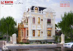 Một góc view của mẫu nhà đẹp 3 tầng tân cổ điển kiểu Pháp tại Sài Gòn