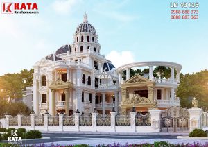 Mẫu thiết kế lâu đài đẹp 300m2 phong cách cổ điển tại Hải Dương - Mã số: LD 43416