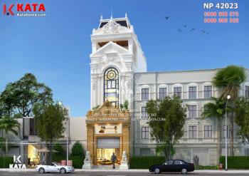 Thiết kế nhà phố đẹp 4 tầng kiến trúc tân cổ điển tại Nghệ An – Mã số: BT 42023