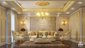 Thiết kế nội thất tân cổ điển cho phòng khách sang trọng và đẳng cấp