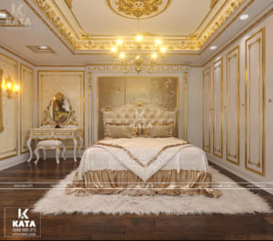 Thiết kế nội thất tân cổ điển sang trọng và đẳng cấpn cho không gian phòng ngủ