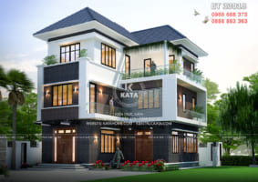 Biệt thự chữ L 3 tầng sang trọng tại Quảng Ninh – Mã số: BT 33018