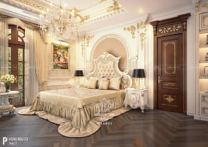 Hình ảnh: Góc nhìn từ trong phòng ngủ cao cấp nội thất phong cách tân cổ điển