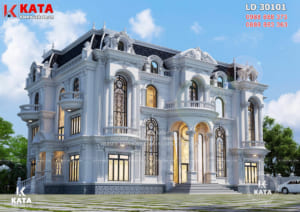 Mẫu thiết kế lâu đài dinh thự 3 tầng tân cổ điển đẹp - LD 30101