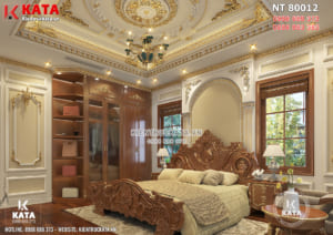 Chất liệu gỗ chủ đạo tôn lên sự đẳng cấp của mẫu thiết kế nội thất phòng ngủ