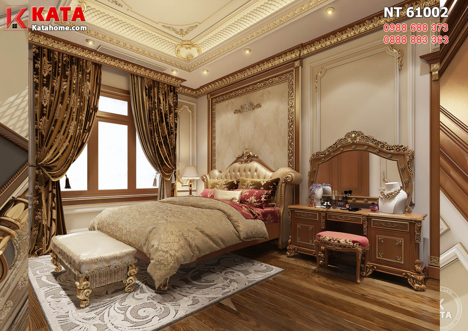 Hình ảnh: Thiết kế nội thất tân cổ điển đẹp dành cho phòng ngủ 2