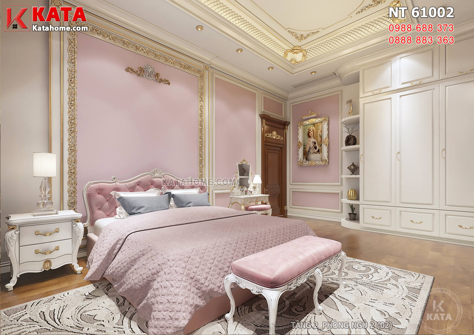 Hình ảnh: Thiết kế nội thất tân cổ điển dành cho phòng ngủ của cô con gái