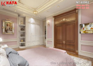 Hình ảnh: Phòng ngủ 3 được thiết kế với tone màu hồng làm điểm nhấn