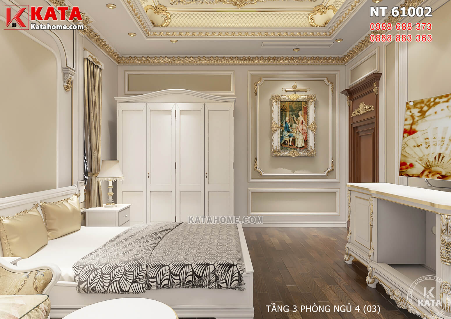 Hình ảnh: Thiết kế nội thất tân cổ điển đẹp dành cho phòng ngủ cậu con trai