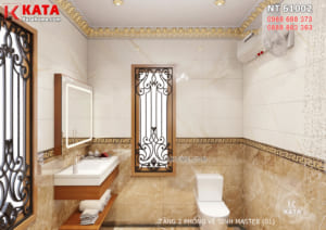 Hình ảnh: Không gian phòng vệ sinh phòng ngủ Master được thiết kế rộng rãi, tiện nghi