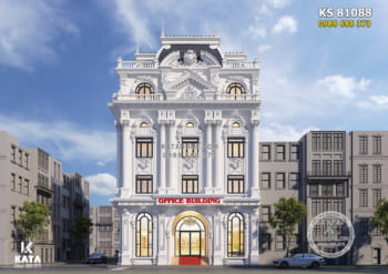 Thiết kế tòa nhà trụ sở văn phòng kết hợp khách sạn tân cổ điển – KS 81088