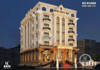Thiết kế khách sạn 6 tầng tân cổ điển đẹp tại Hà Nội – KS 81068