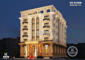 Hình ảnh: KTS KATA sử dụng lối kiến trúc tân cổ điển cho không gian ngoại thất của tòa khách sạn
