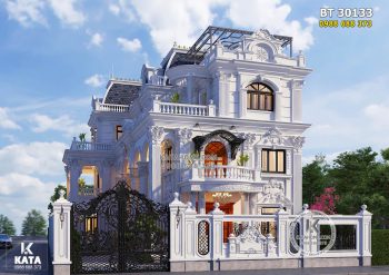 Thiết kế biệt thự 3 tầng tân cổ điển đẹp tại Thanh Hóa – Mã số: BT 30133