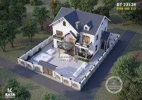 Thiết kế nhà vườn 2 tầng đẹp hiện đại – Mã số: BT 23128