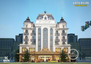 Không gian mặt tiền mẫu thiết kế khách sạn 5 sao đẹp