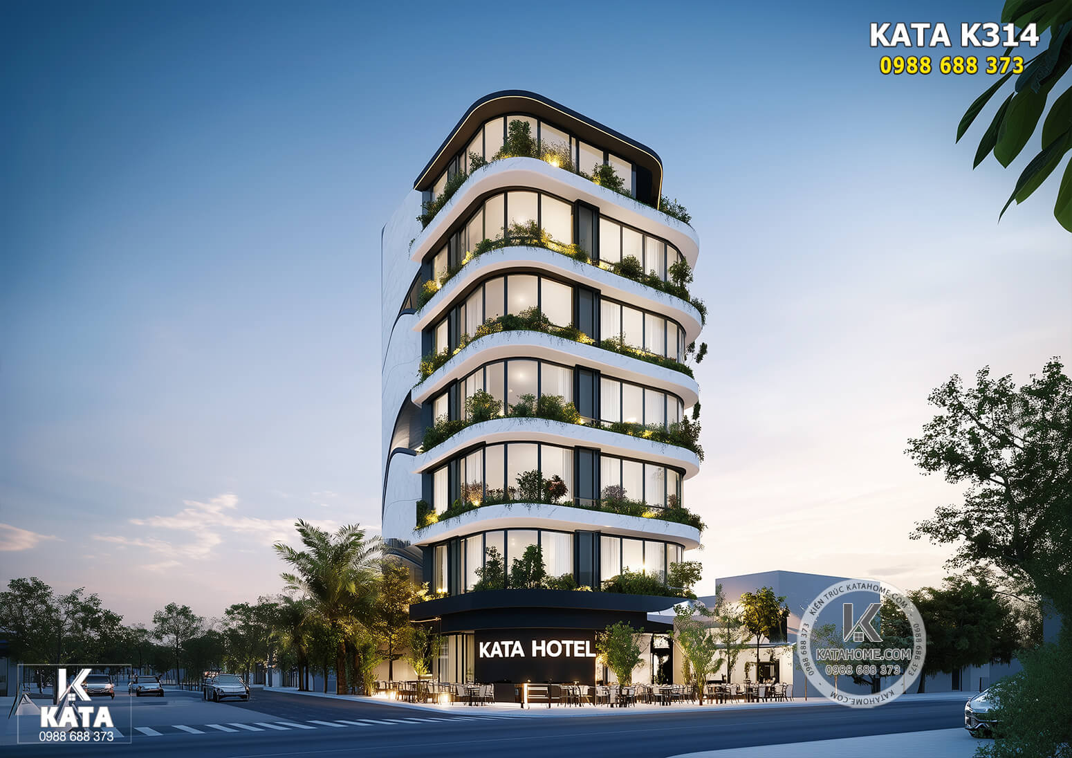 Thiết kế full kính kết hợp không gian xanh mang lại trải nghiệm lý tưởng cho khách hàng
