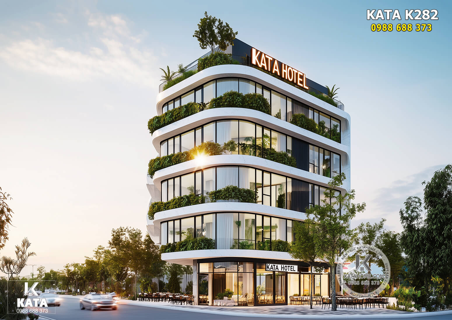 Mẫu thiết kế nổi bật của mẫu khách sạn 3 sao tọa lạc tại vị trí đắc địa ở thành phố biển Đà Nẵng