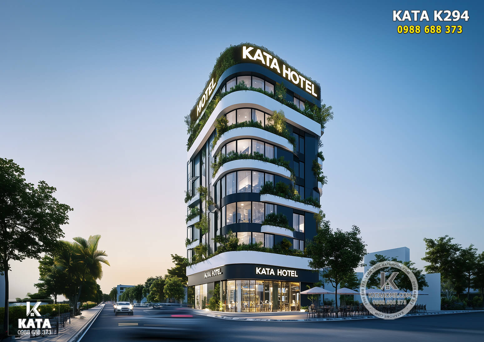 Một góc view đẹp thiết kế khách sạn 4 sao đẹp tại Hà Nội