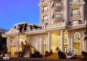 Cận cảnh chi tiết không gian sảnh khách sạn và nhà hàng mẫu khách sạn 4 sao