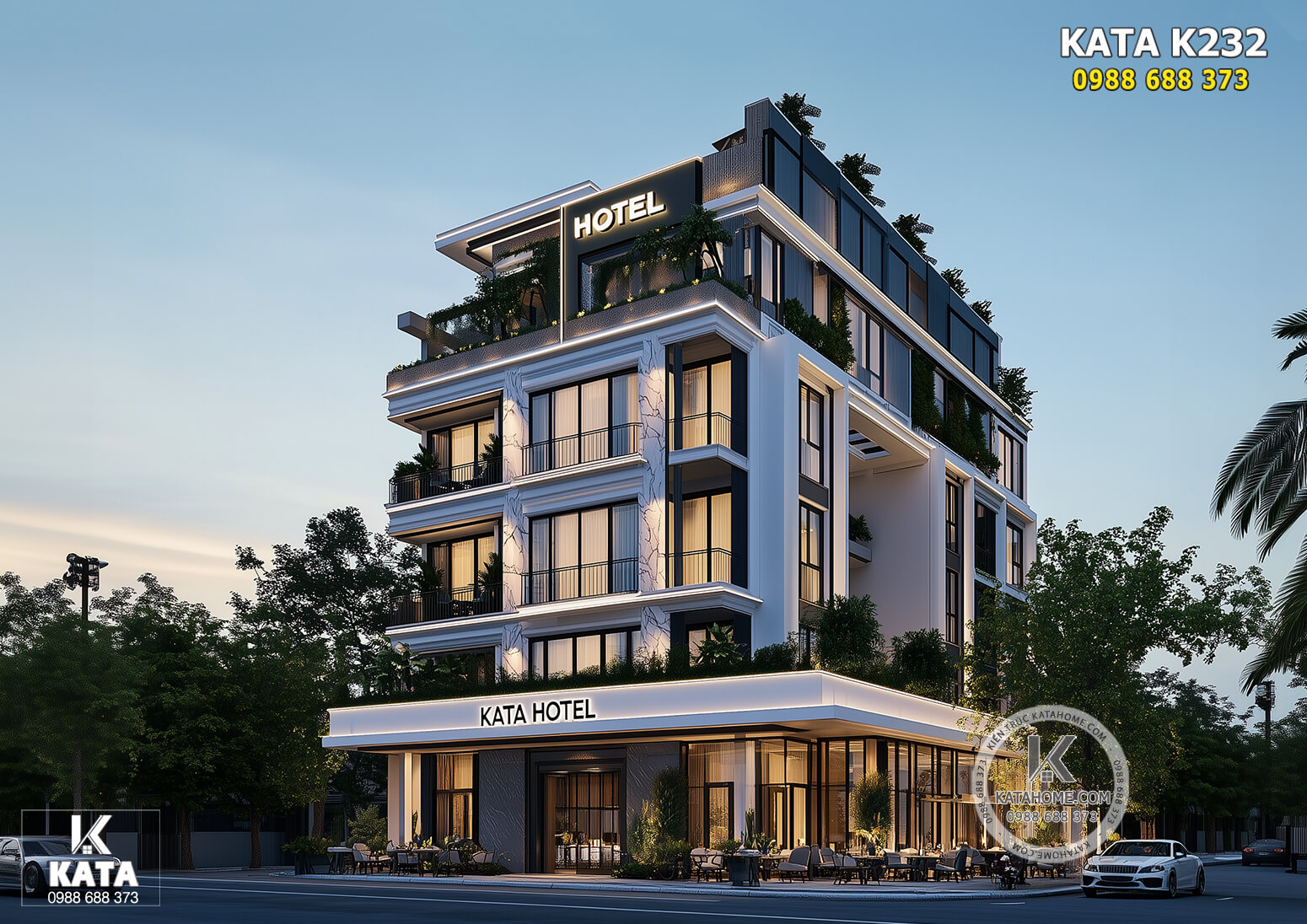 Top 5+ thiết kế khách sạn hiện đại đẹp 5 tầng tại Long An
