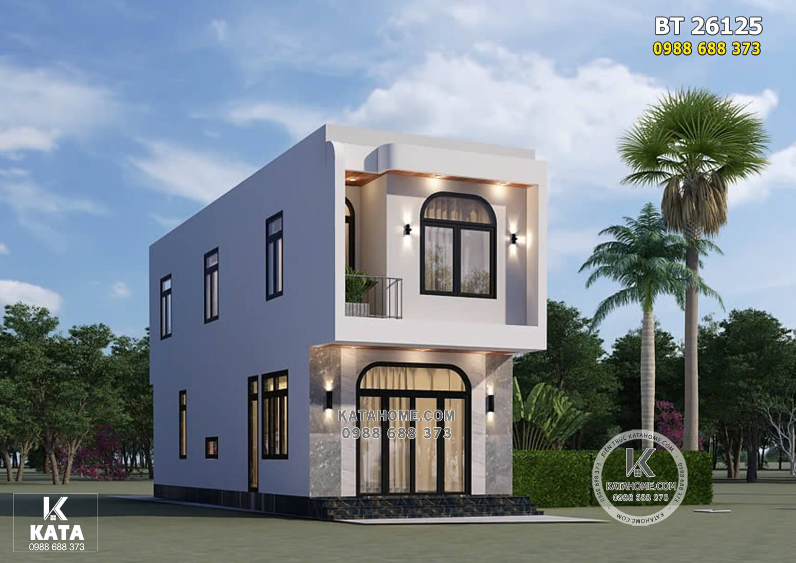 Góc view đẹp mẫu nhà 2 tầng 800 triệu đẹp hiện đại