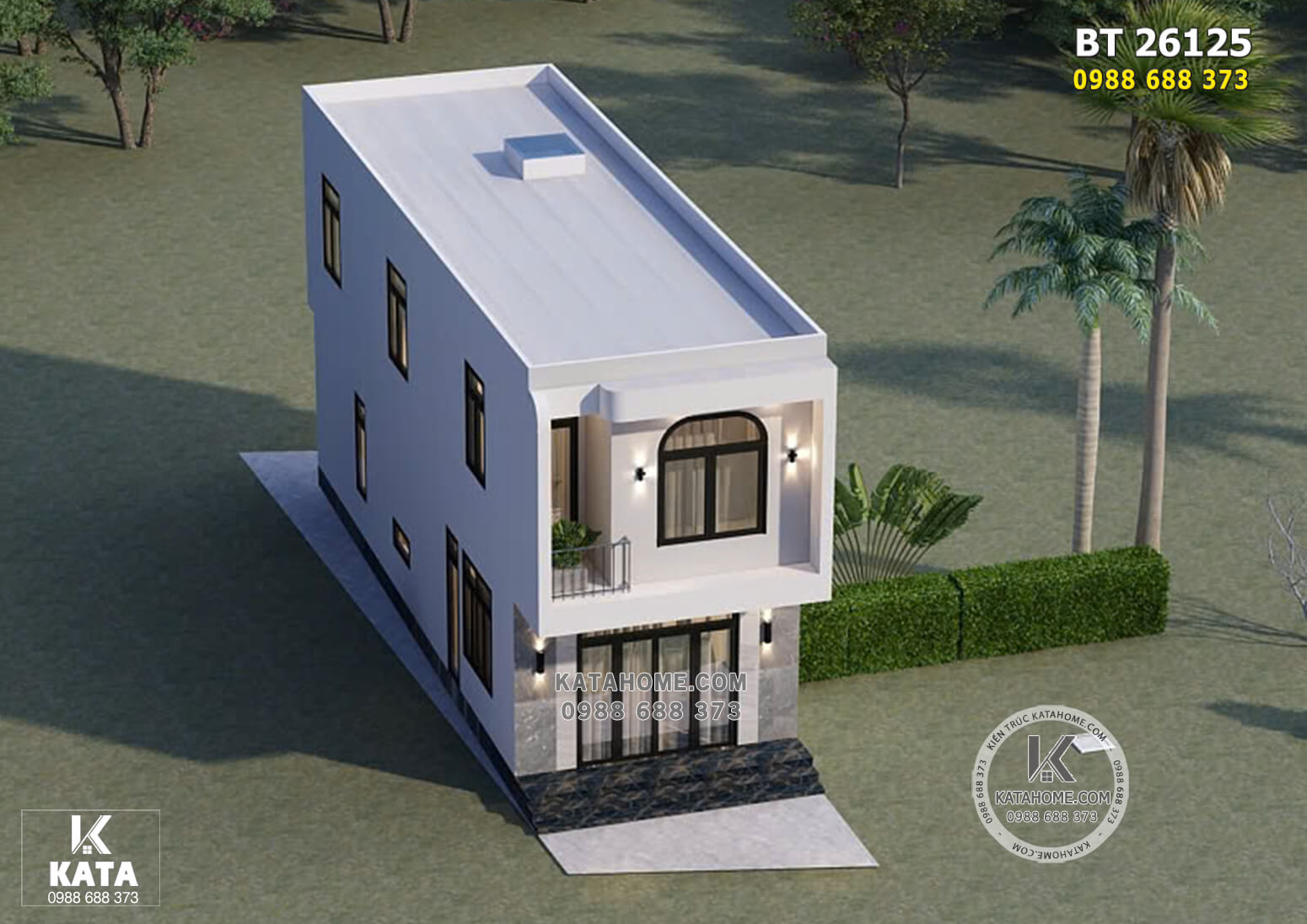 Mẫu nhà 2 tầng đẹp 800 triệu hiện đại - Mã số: BT 26125