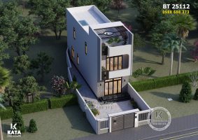 Mẫu nhà 2 tầng mặt tiền 5m đẹp 950 triệu – Mã số: BT 25112