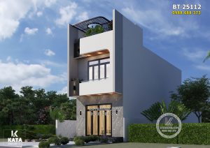 Mẫu nhà 2 tầng mặt tiền 5m đẹp 950 triệu - Mã số: BT 25112