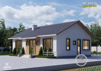 Mẫu nhà 1 tầng 130m2 đơn giản 700 triệu 3 phòng ngủ đẹp – Mã số: BT 16115