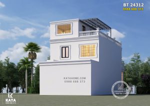 Một góc view đẹp mẫu nhà 2 tầng tân cổ điển mặt tiền 8m